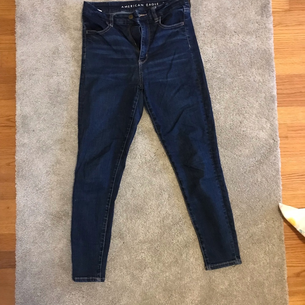 American Eagle Outfitters High Rise Blue Jeans (Jeggings)